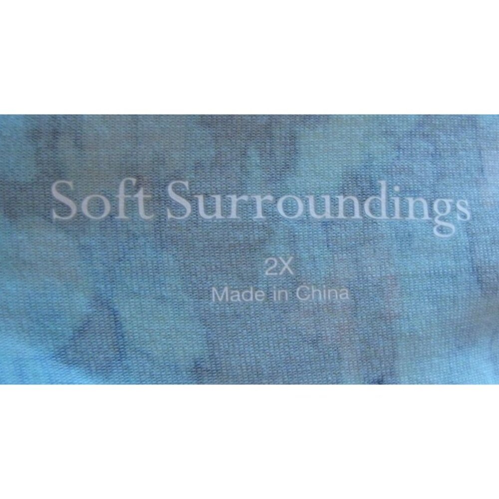 Soft Surroundings Teal And Rust Patterned Maxi Dr… - image 3